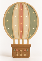 Lampe Montgolfière ORAWOOD à poser avec points lumineux, vue principale