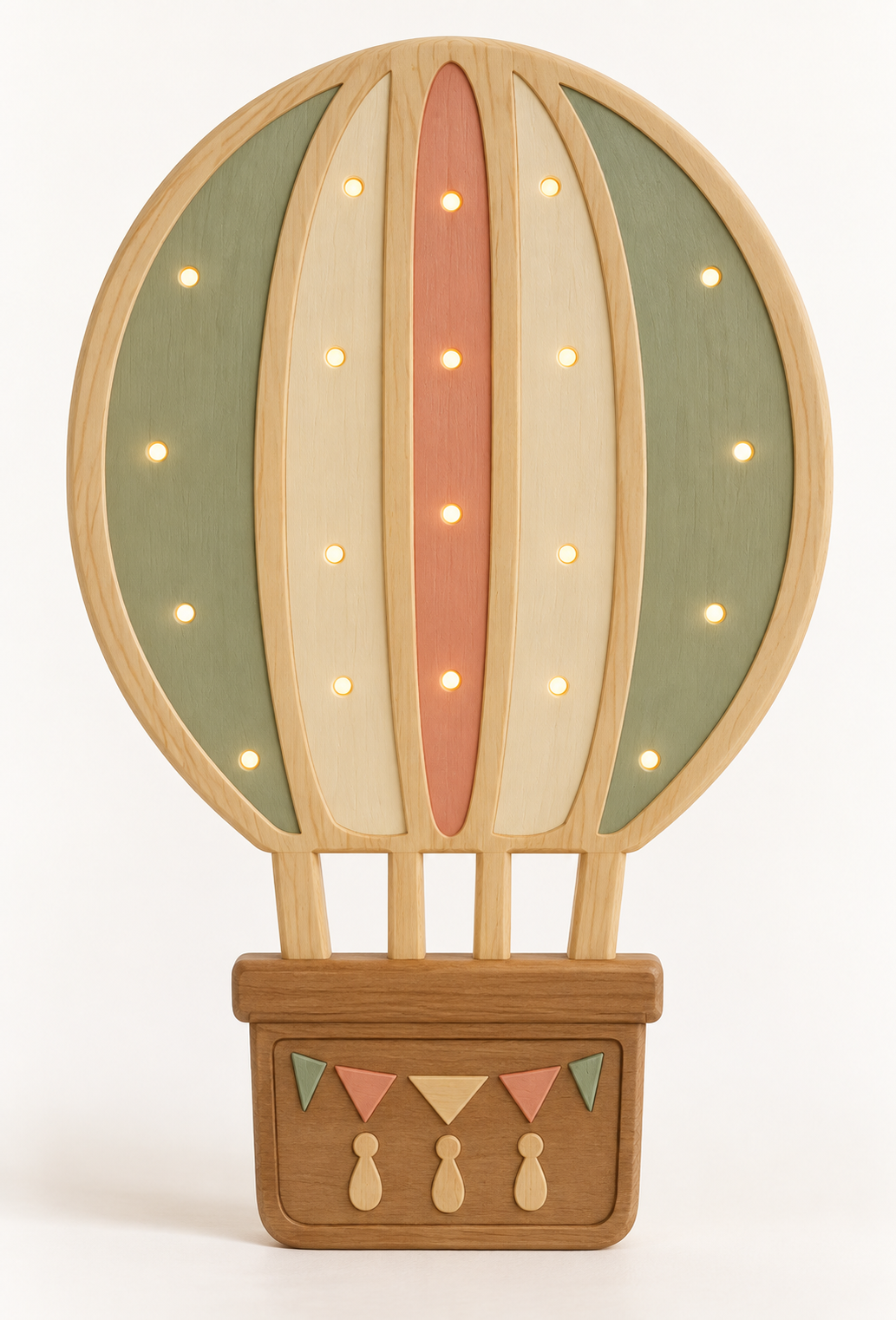 Lampe Montgolfière ORAWOOD à poser avec points lumineux, vue principale