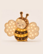 Lampe Abeille ORAWOOD, vue principale lampe allumée