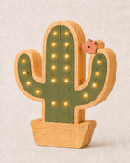 ORAWOOD Cactus solid pine night light, illuminated