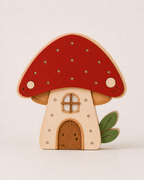 Lampe veilleuse Champignon ORAWOOD en pin massif, éteinte