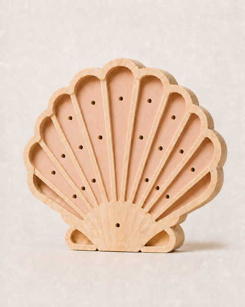 Lampe veilleuse Coquillage ORAWOOD en pin massif, éteinte