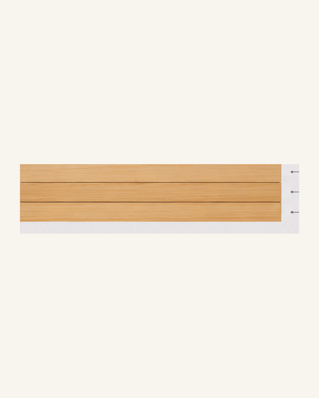 Lampe Étoile ORAWOOD, détail de la construction en trois couches