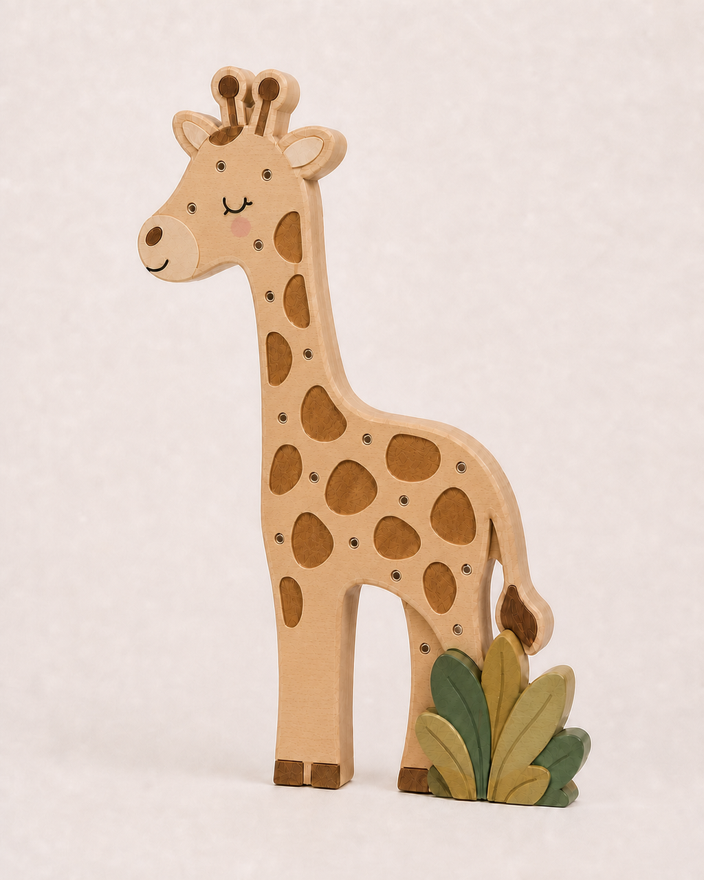 Lampe veilleuse Girafe ORAWOOD en pin massif, éteinte