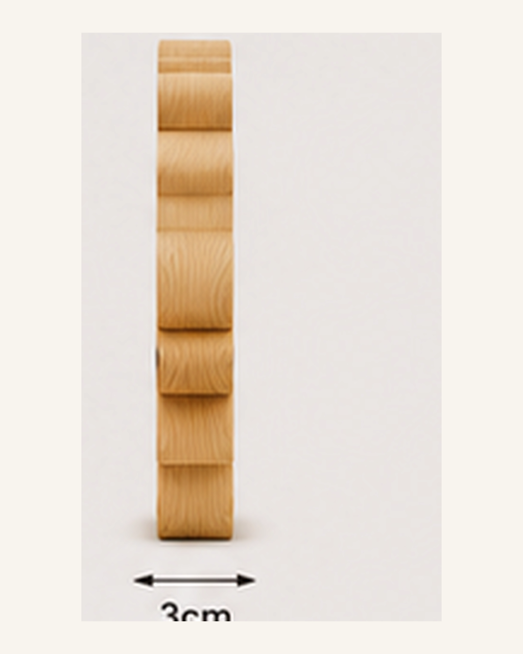 Lampe Hérisson ORAWOOD, vue latérale montrant l’épaisseur