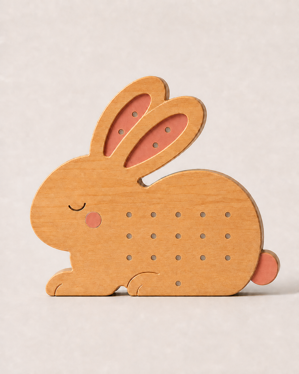 Lampe veilleuse Lapin ORAWOOD en pin massif, éteinte