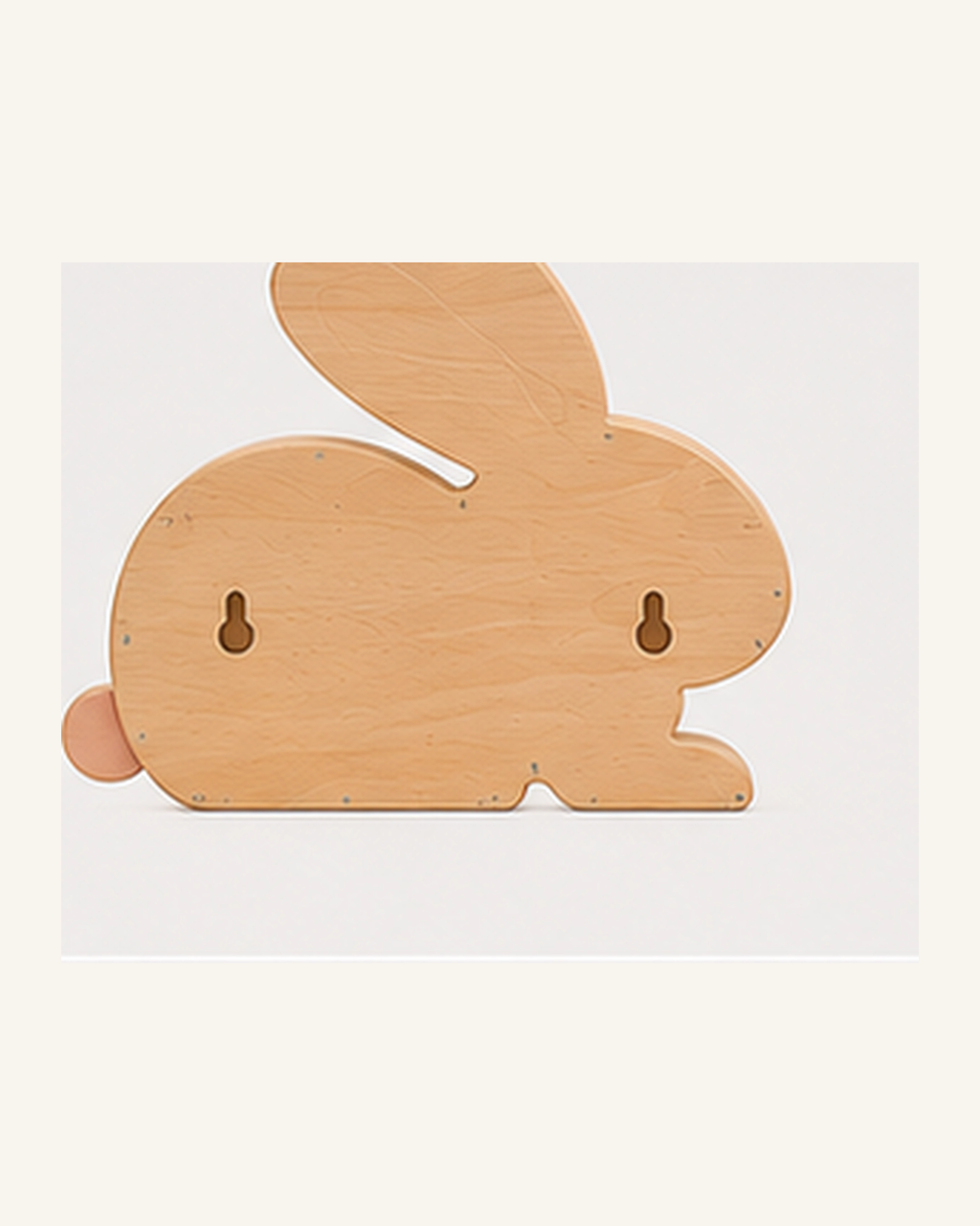 Lampe Lapin ORAWOOD, vue arrière montrant les fixations murales