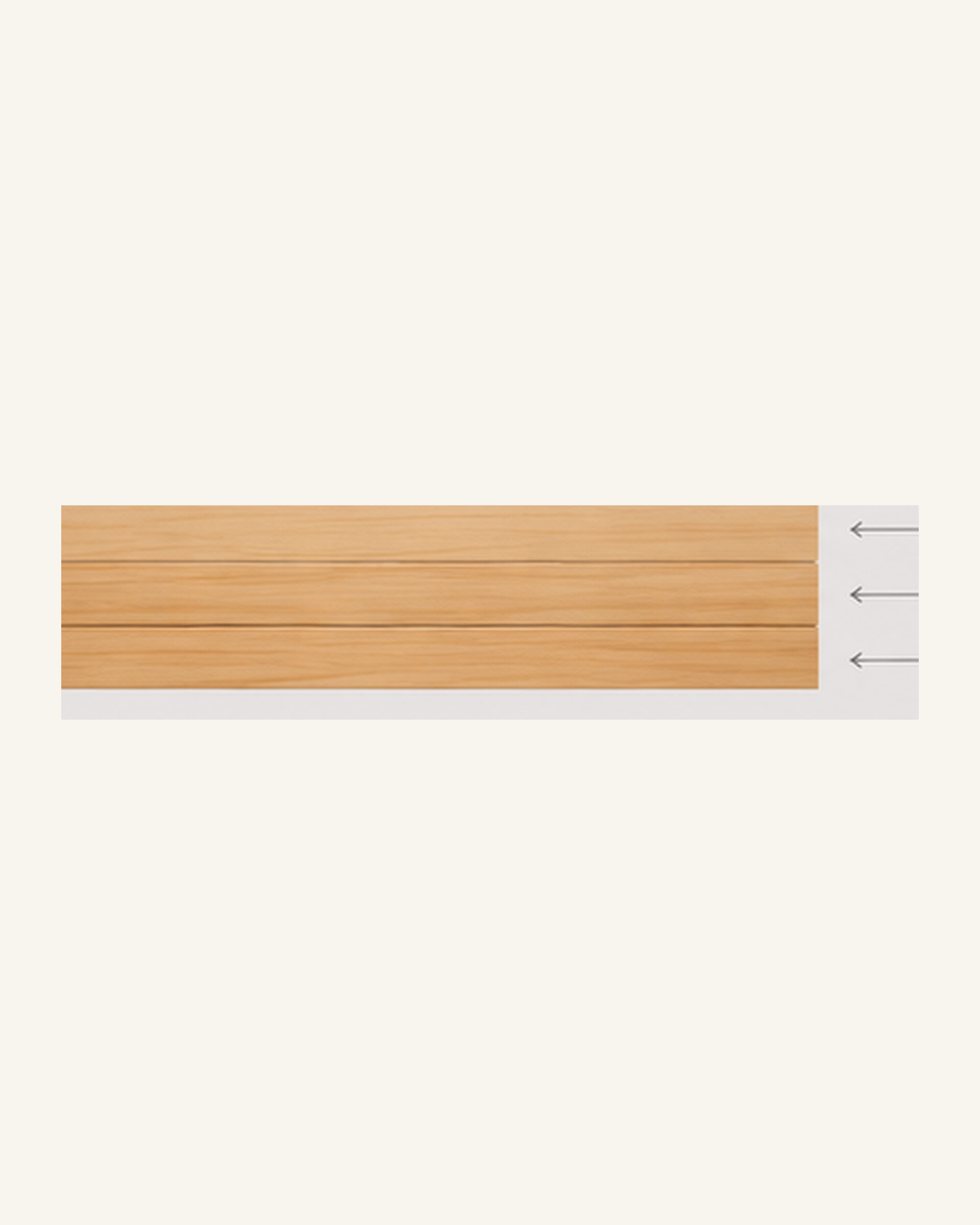 Lampe Maison ORAWOOD, détail de la construction en trois couches