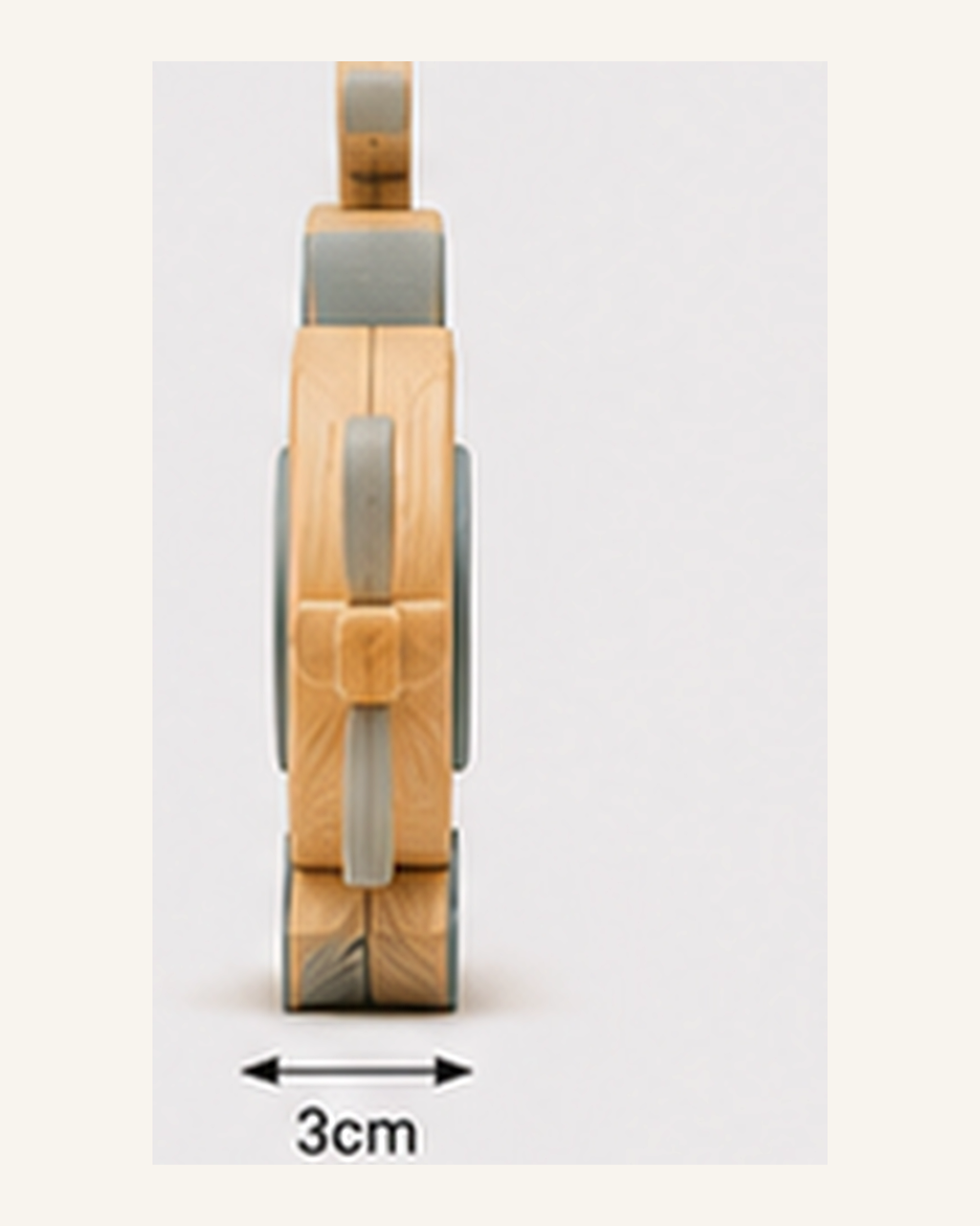 Lampe Sous-marin ORAWOOD, vue latérale montrant l’épaisseur