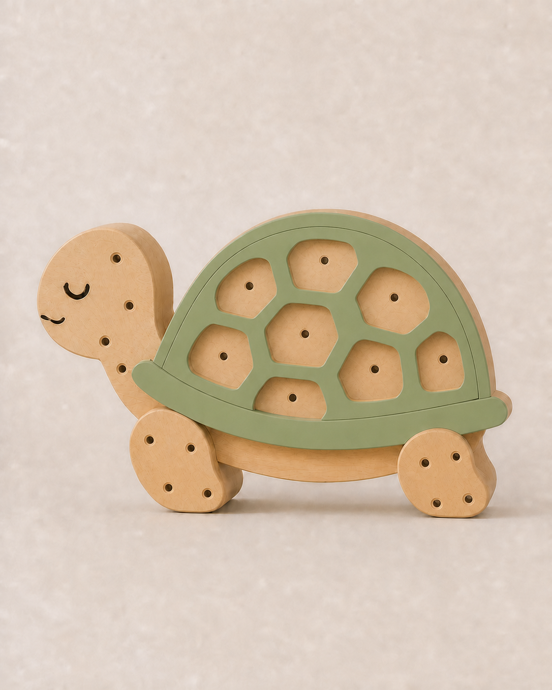 Lampe veilleuse Tortue ORAWOOD en pin massif, éteinte